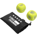 Exercise Dice Set in a Recycled Pouch Transfer - Yellow - Left Angle 2