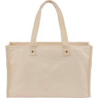 FEED Large Organic Market Tote with Three Pockets Transfer - Natural - Back