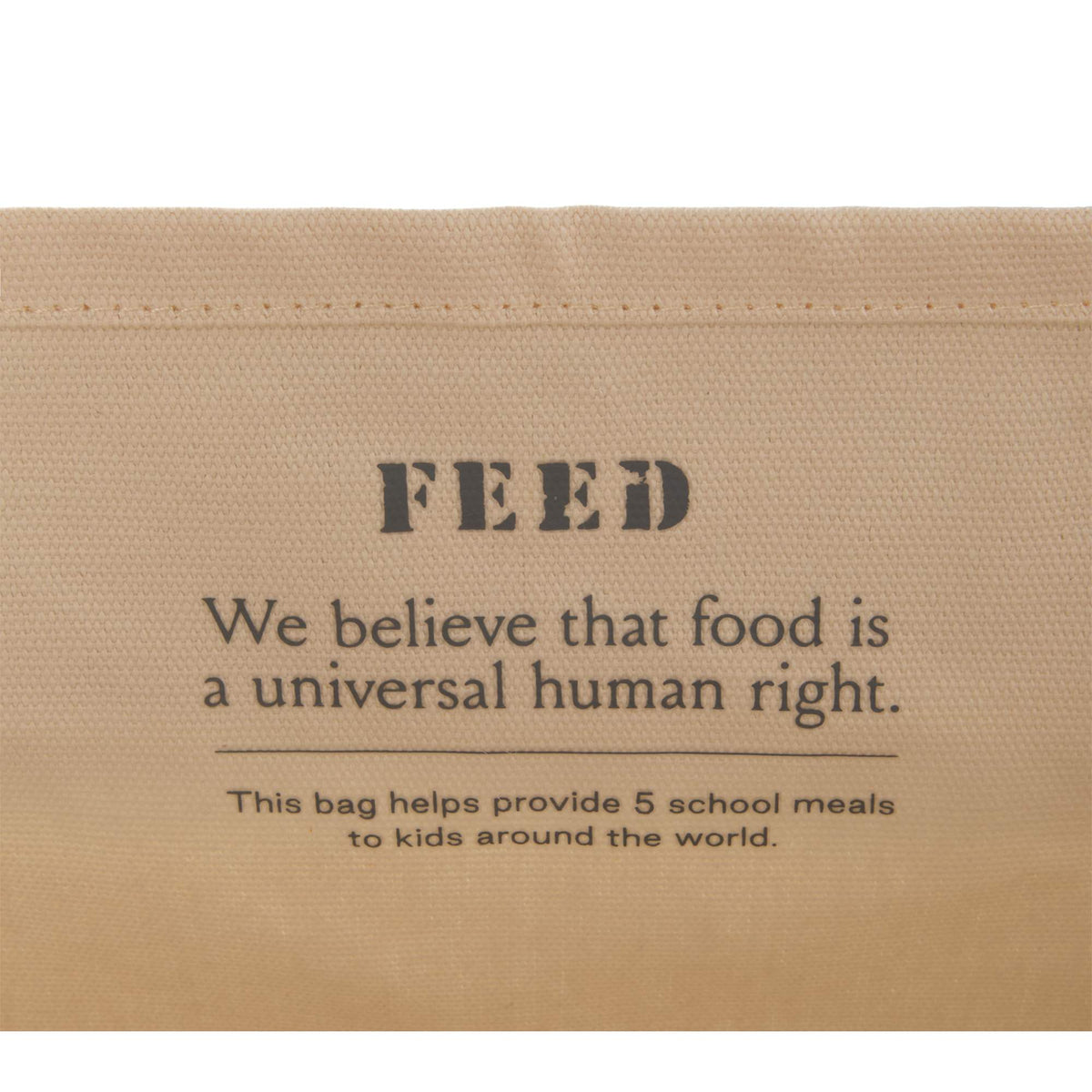 FEED Large Organic Market Tote with Three Pockets Transfer - Natural - Detail 2