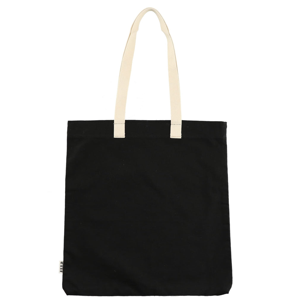 FEED Organic Convention Tote with Pen Loop Embroidery - Black - Back