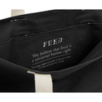 FEED Organic Convention Tote with Pen Loop Embroidery - Black - Detail Reshoot