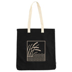FEED Organic Convention Tote with Pen Loop Embroidery - Black - Front