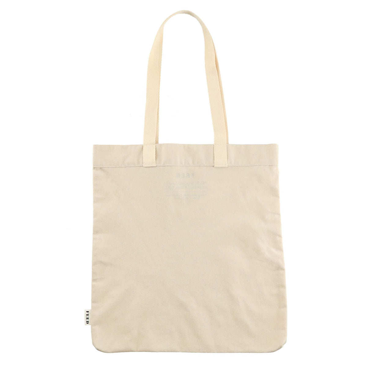FEED Organic Convention Tote with Pen Loop Embroidery - Natural - Back