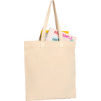 FEED Organic Convention Tote with Pen Loop Embroidery - Natural - Propped 2