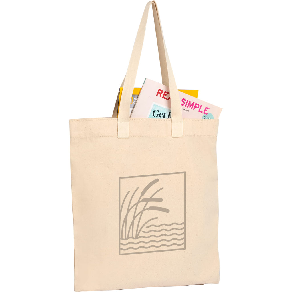 FEED Organic Convention Tote with Pen Loop Embroidery - Natural - Propped