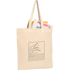 FEED Organic Convention Tote with Pen Loop Embroidery - Natural - Propped