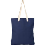 FEED Organic Convention Tote with Pen Loop Embroidery - Navy - Back