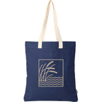 FEED Organic Convention Tote with Pen Loop Embroidery - Navy - Front