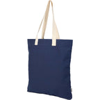 FEED Organic Convention Tote with Pen Loop Embroidery - Navy - Left Angle