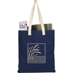 FEED Organic Convention Tote with Pen Loop Embroidery - Navy - Propped
