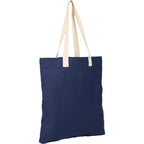 FEED Organic Convention Tote with Pen Loop Embroidery - Navy - Right Angle