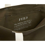 FEED Organic Convention Tote with Pen Loop Embroidery - Olive - Detail Reshoot