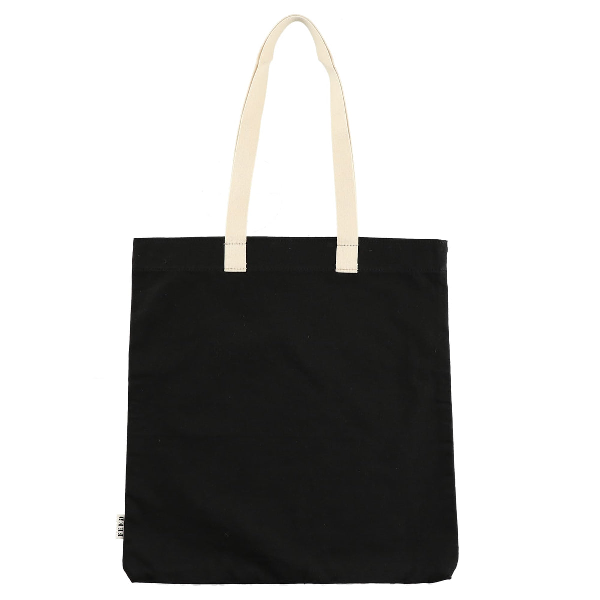 FEED Organic Convention Tote with Pen Loop Transfer - Black - Back
