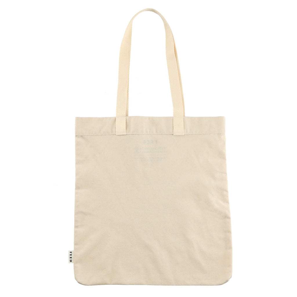 FEED Organic Convention Tote with Pen Loop Transfer - Natural - Back
