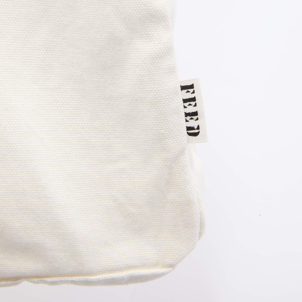 FEED Organic Cotton Tote with Copper Rivets Transfer - White - Detail 3
