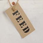 FEED Organic Cotton Tote with Copper Rivets Transfer - White - Detail