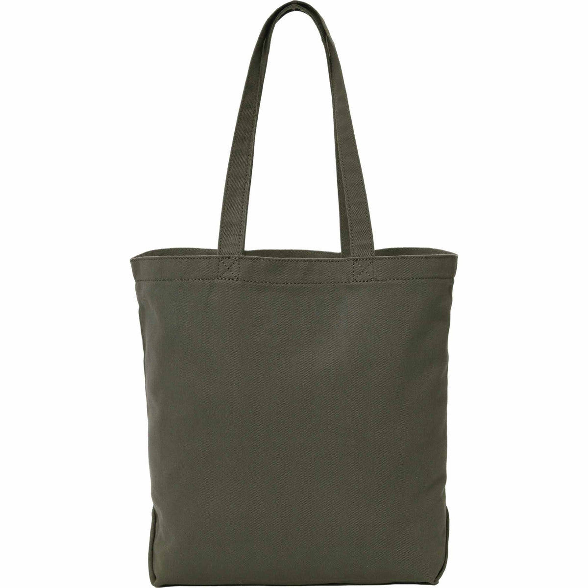FEED Organic Shopper Tote, 8 oz Embroidery - Olive - Back