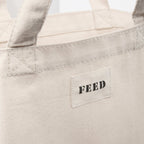 FEED Organic Shopper Tote, 8 oz Transfer - Natural - Detail 3