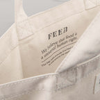 FEED Organic Shopper Tote, 8 oz Transfer - Natural - Detail