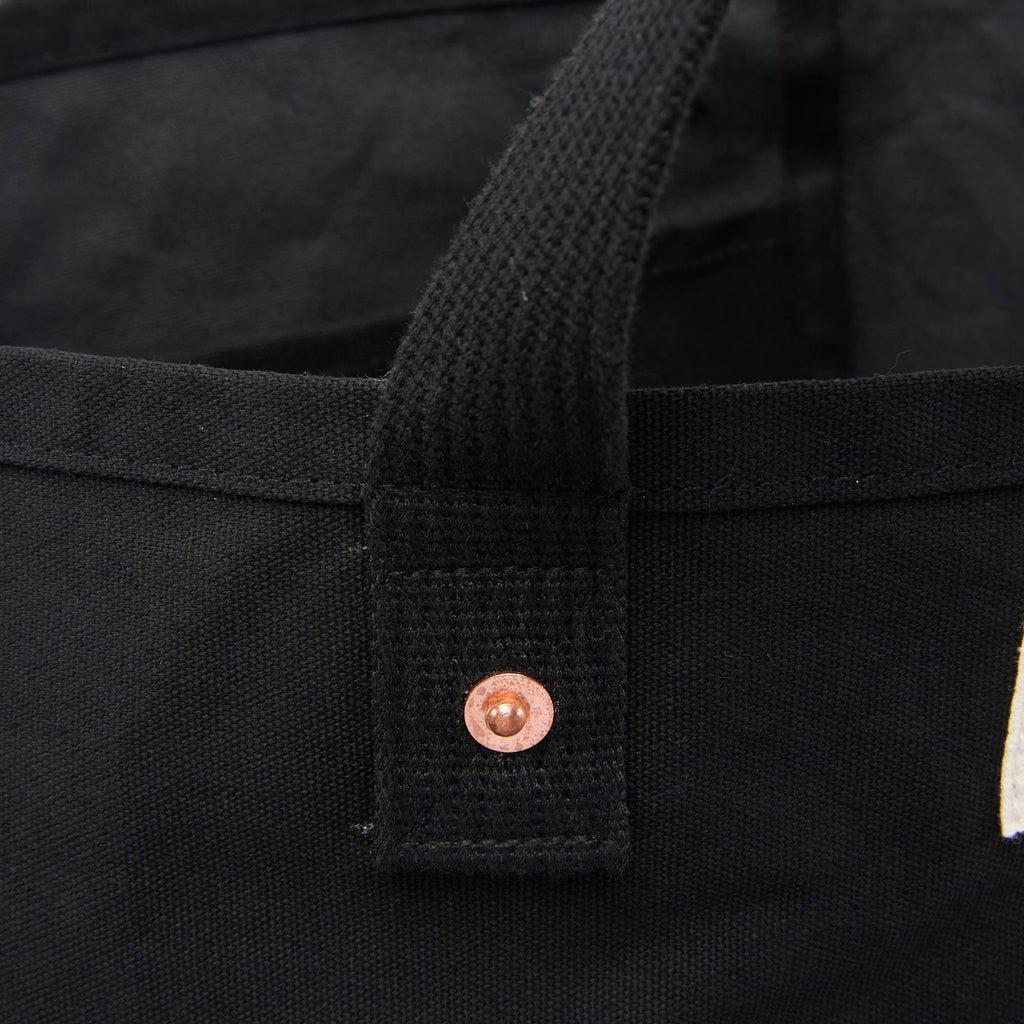 FEED Organic Weekend Tote, 12 oz Embroidery - Black - Detail 3