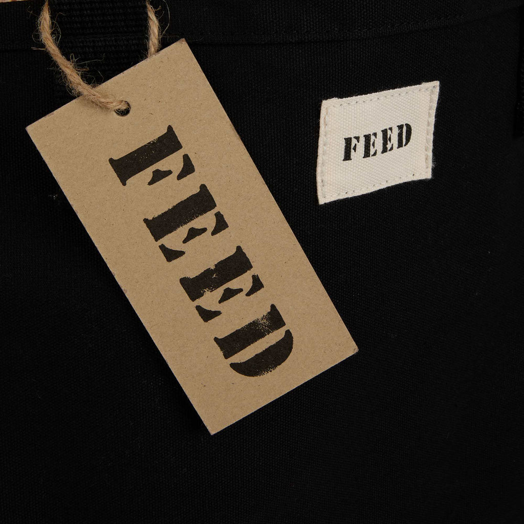 FEED Organic Weekend Tote, 12 oz Transfer - Black - Detail 2