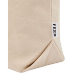 FEED Organic Zippered Tote with Brass D-Ring Embroidery - Natural - Detail 2