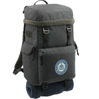 Fireside Recycled Rucksack with Sherpa Accents, 15 Inch Embroidery - Charcoal - Right Angle