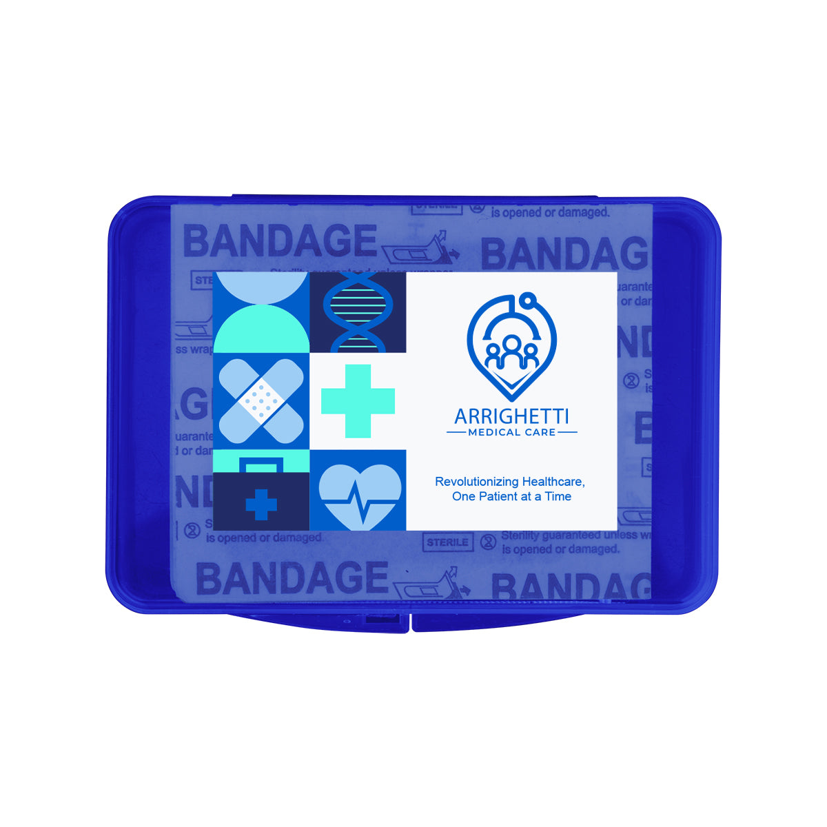 First Aid Kit, Portable - Blue - White_Label_4CP
