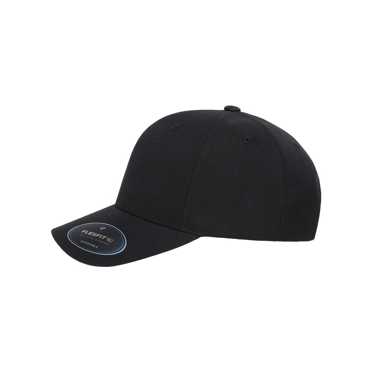 Flexfit NU® Adjustable Cap Full Color - Black - Direct Side