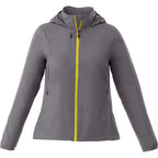 Flint Water Resistant Jacket with Roll-Away Hood for Women Embroidery - Steel Grey - Front