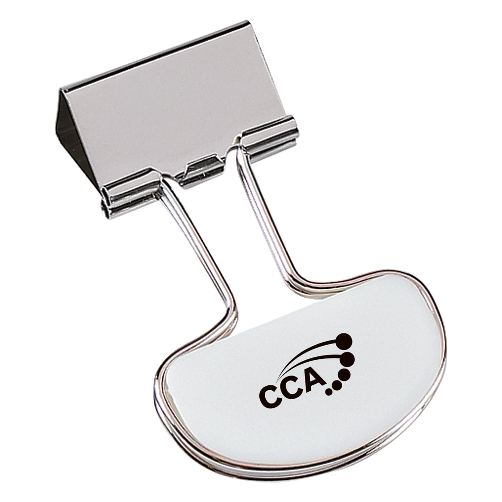 Flip Clip for Binders - White - Pad Print