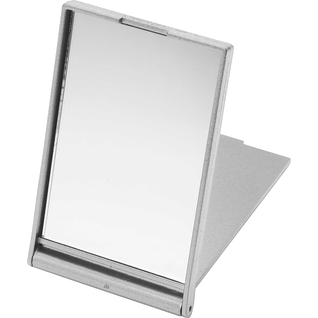 Flip Top Pocket Mirror that Stands Up - Silver - Photo