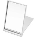 Flip Top Pocket Mirror that Stands Up - White - Photo