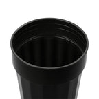Fluted Plastic Stadium Cup, 16 oz - Black - Right Angle