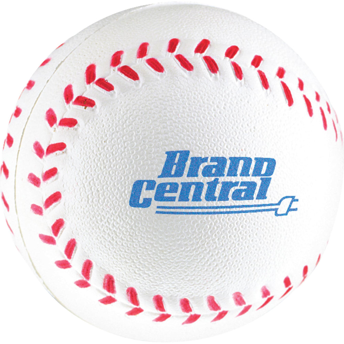Foam Stress Reliever Shaped Like a Baseball - White - Front