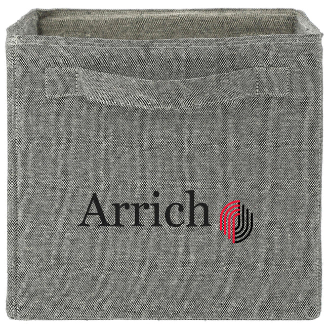 Fold-Flat Recycled Cotton Storage Cube Full Color