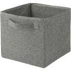Fold-Flat Recycled Cotton Storage Cube Transfer - Natural - Left Angle 2