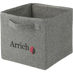 Fold-Flat Recycled Cotton Storage Cube Transfer - Natural - Left Angle