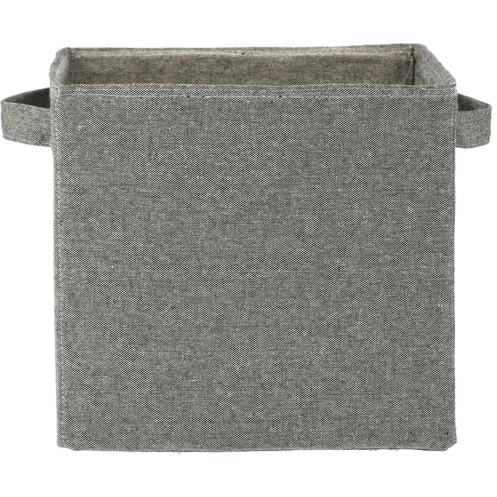Fold-Flat Recycled Cotton Storage Cube Transfer - Natural - Left Side