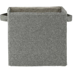 Fold-Flat Recycled Cotton Storage Cube Transfer - Natural - Left Side