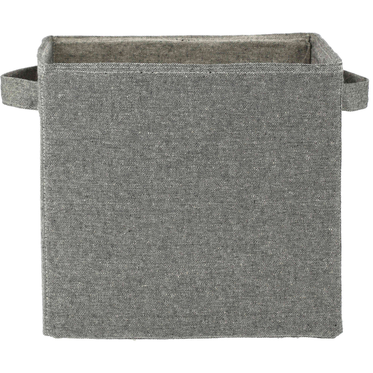 Fold-Flat Recycled Cotton Storage Cube Transfer - Natural - Left Side