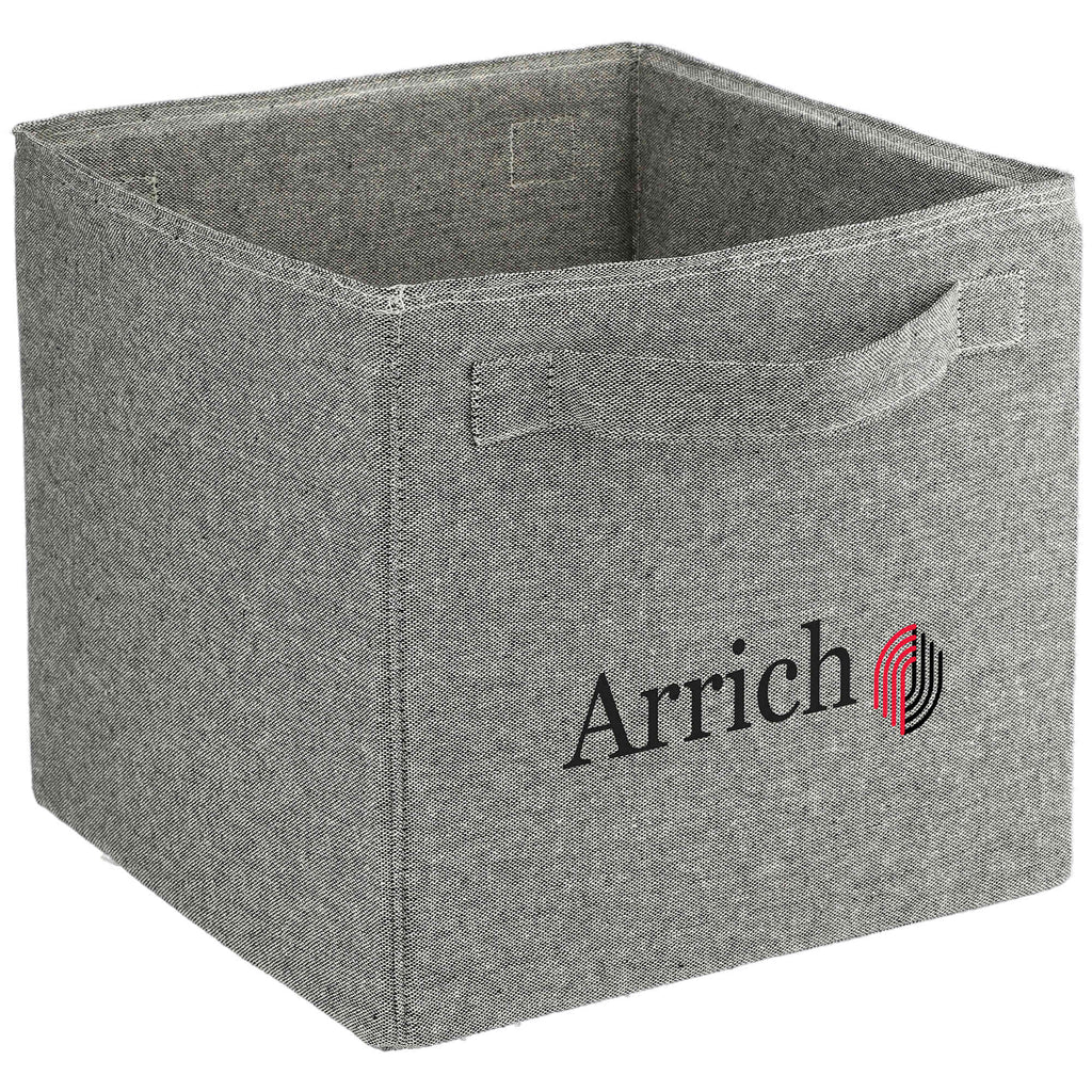 Fold-Flat Recycled Cotton Storage Cube Transfer - Natural - Right Angle 2