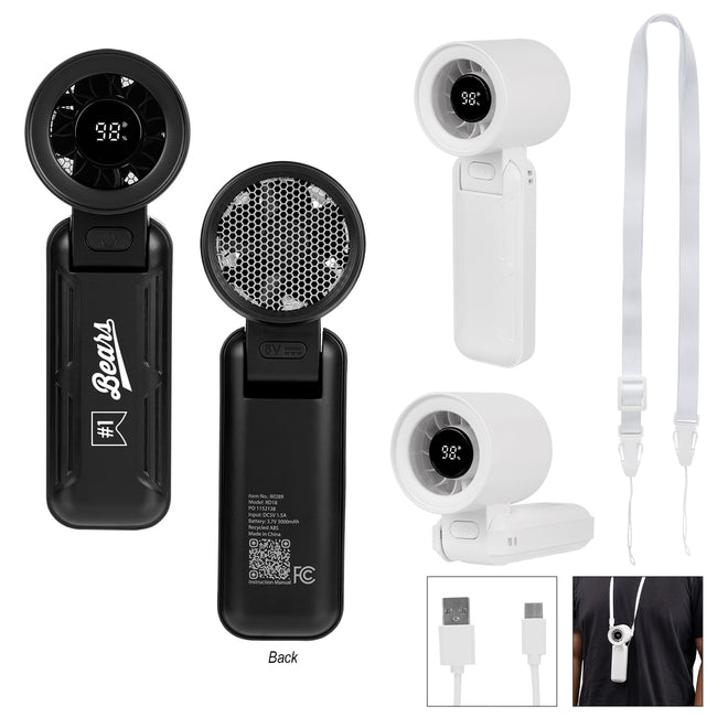Folding Fan with Digital Display