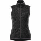 Fontaine Sweater Knit Vest for Women Transfer - Black Smoke Heather - Front Flat