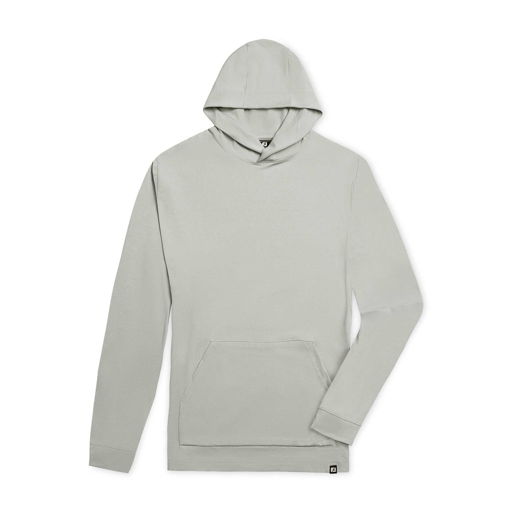 FootJoy Approach Hoodie for Men Embroidery - Heather Grey - Flat