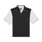 FootJoy Performance Quarter Zip Golf Vest for Men Embroidery - Black - Front Flat