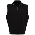 FootJoy Performance Quarter Zip Golf Vest for Men Embroidery - Black - Front
