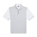 FootJoy Performance Quarter Zip Golf Vest for Men Embroidery - Grey - Front Flat