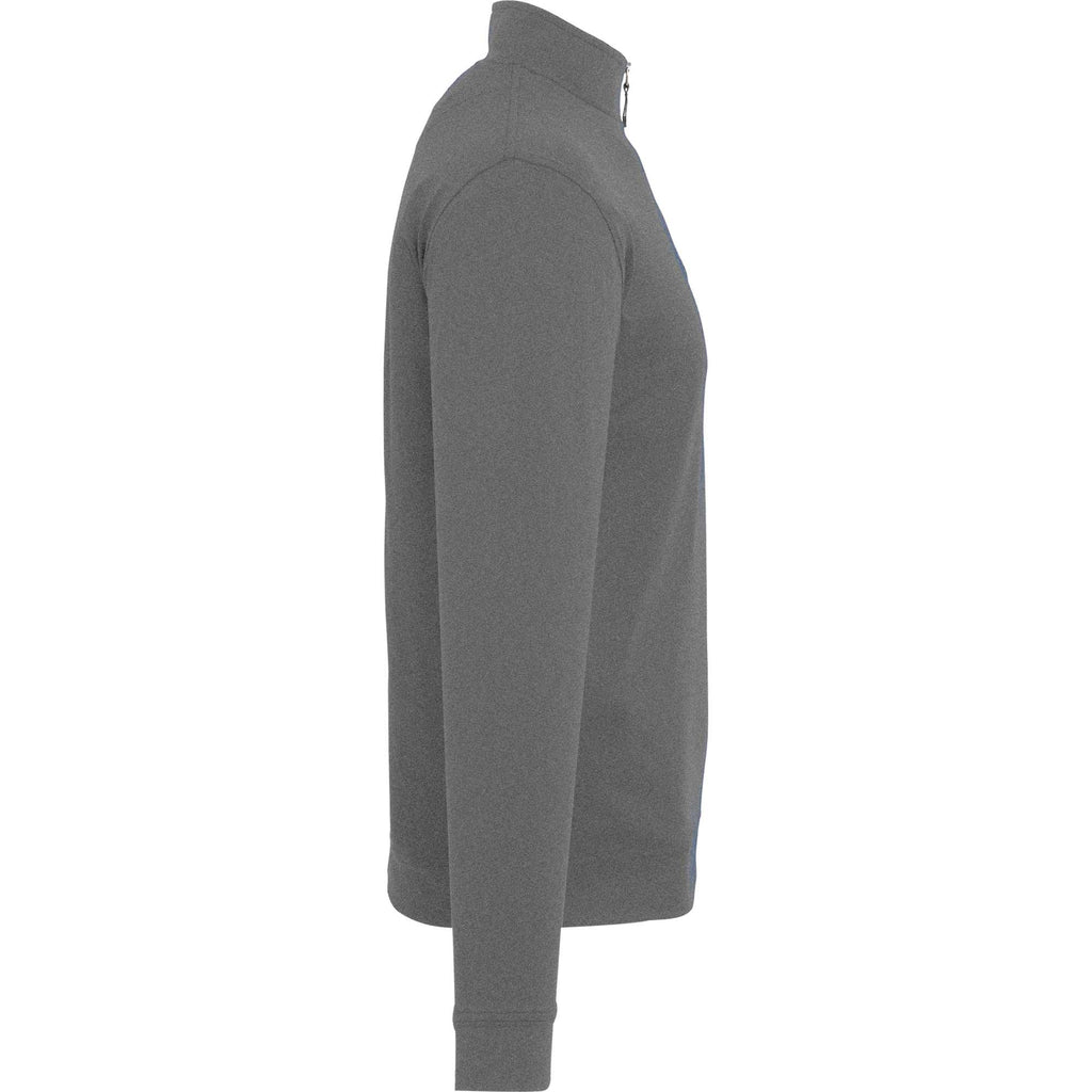 FootJoy Performance Quarter Zip Pullover for Men Embroidery - Heather Charcoal - Right Side
