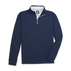 FootJoy Performance Quarter Zip Pullover for Men Embroidery - Navy - Front Flat